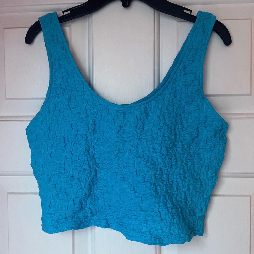 Blue Textured Top
